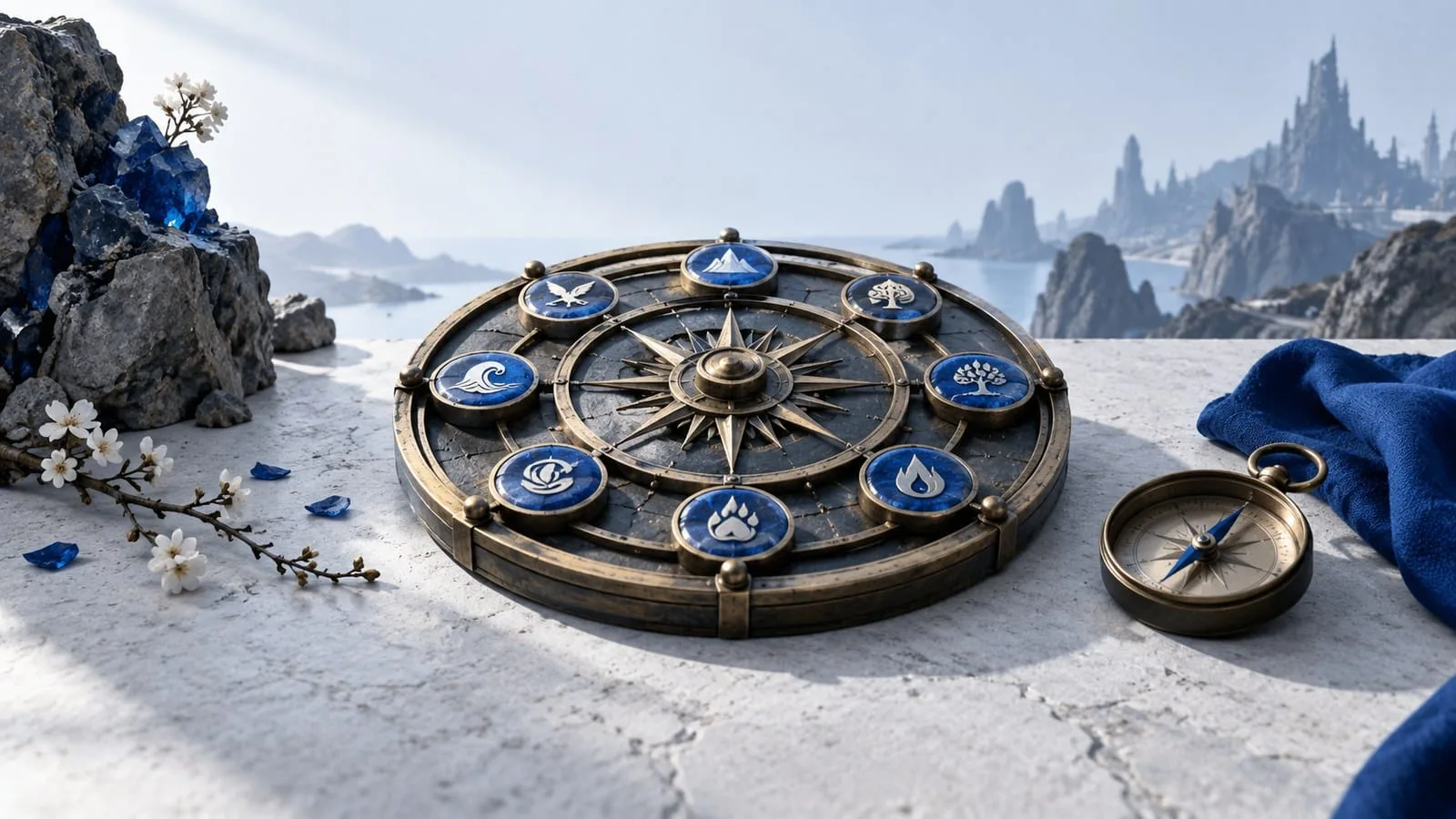 A mechanical timekeeping wheel with blue event markers — SeeIndie